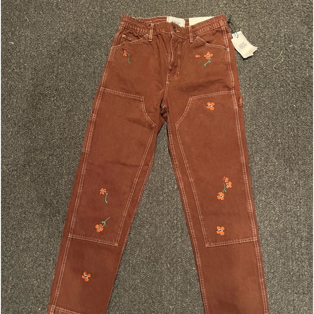 BDG NWT cutest! Embroidered workwear jeans
